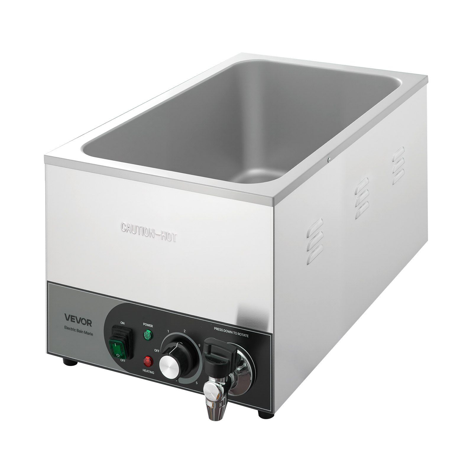 Bain Marie Food Warmer - Commercial Food Warmer, 1200W Electric Stainless