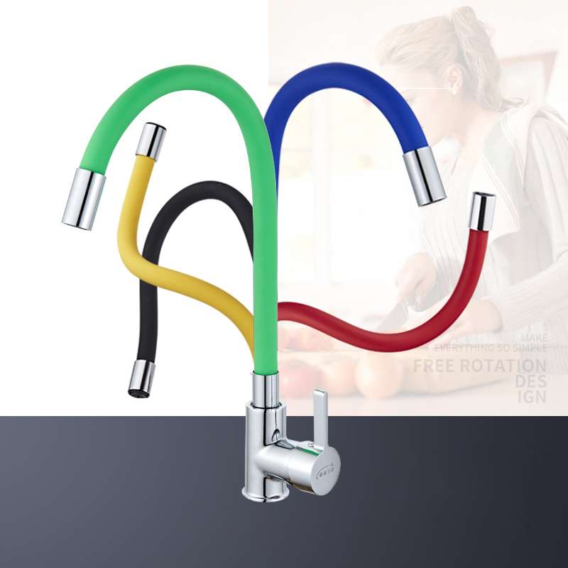 Commercial Kitchen Mixer Tap - Vidric Chrome Black Kitchen Sink Faucet