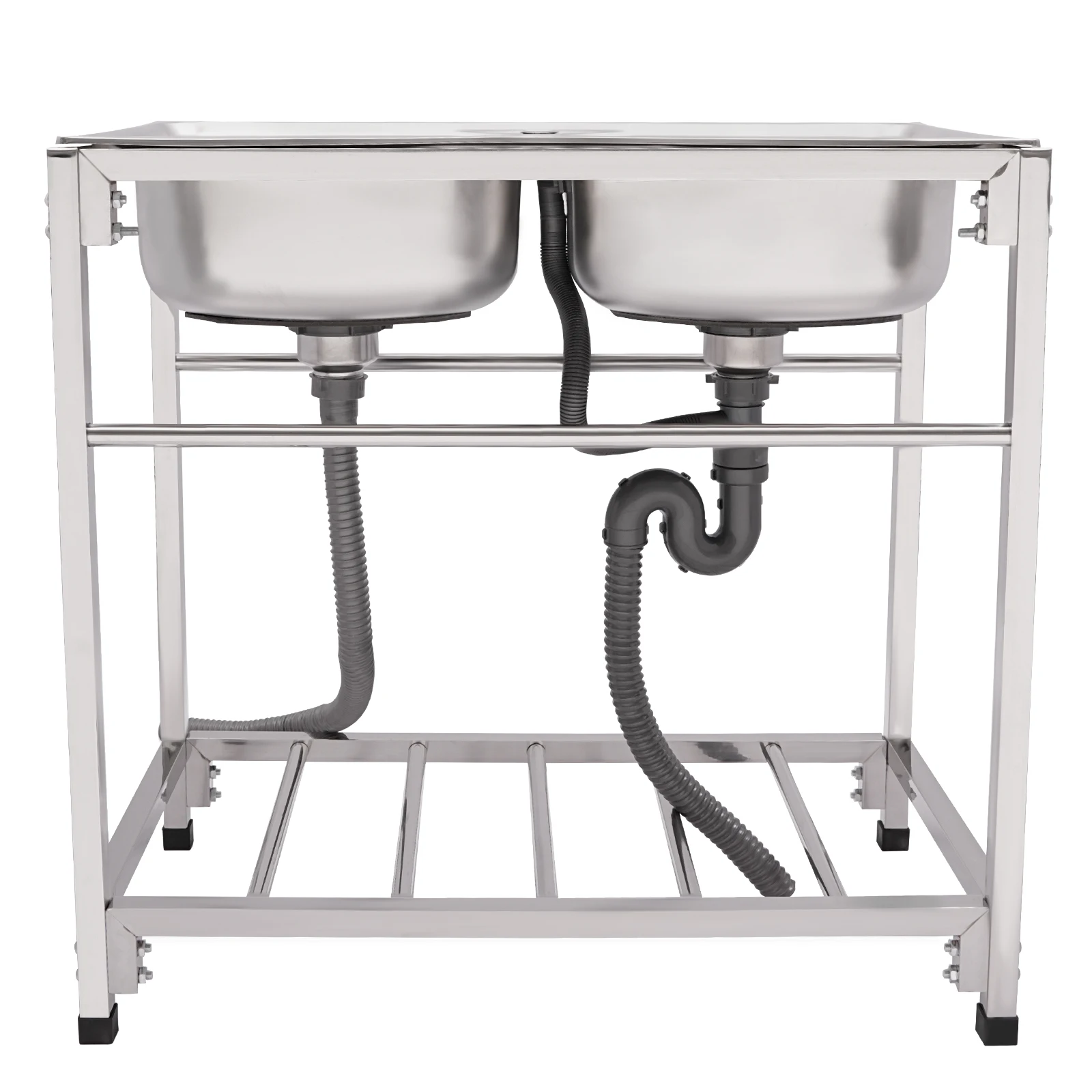 Commercial Stainless Steel Sin - مراجعة Commercial Kitchen Double Sink وسعره