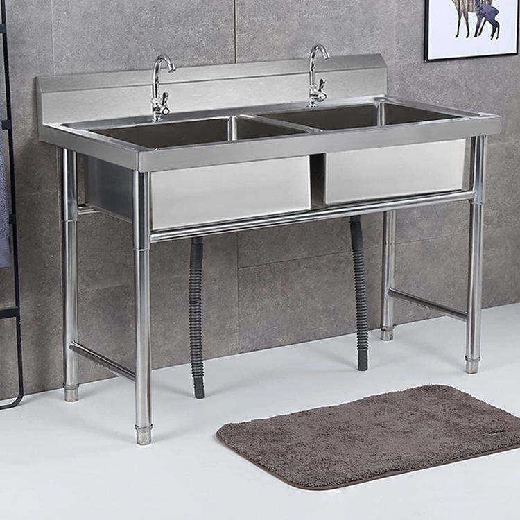 Singapore Hot Selling  Standar - مراجعة Commercial Kitchen Double Sink وسعره