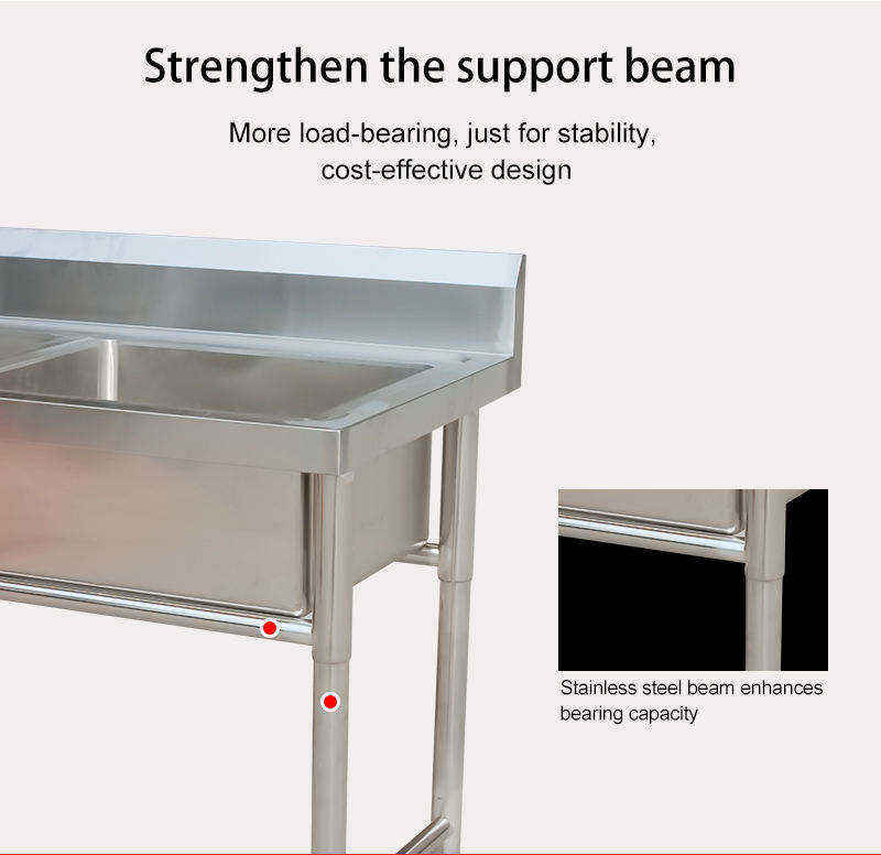 Singapore Hot Selling  Standar - مراجعة Commercial Kitchen Double Sink وسعره