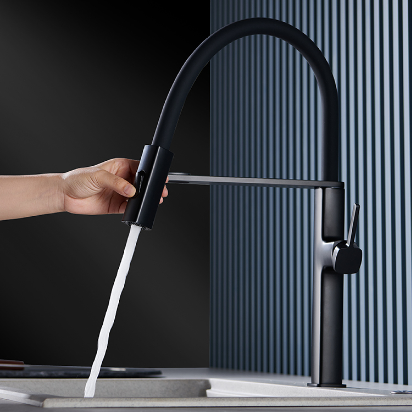 Luxury black brass kitchen fau - مراجعة Commercial Kitchen Mixer Tap وسعره