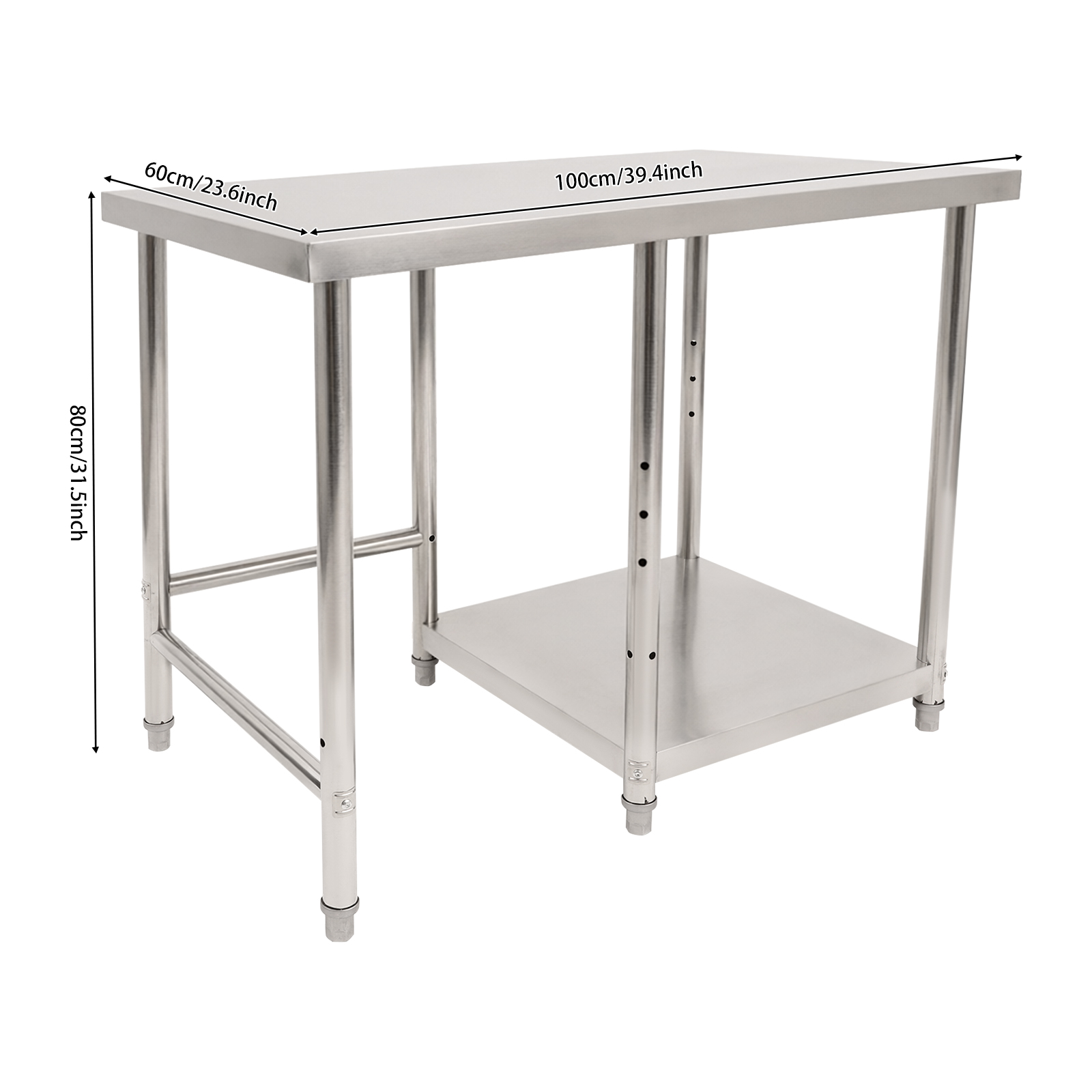 2 Tiers Stainless Steel Silver - مراجعة Commercial Kitchen In Home وسعره