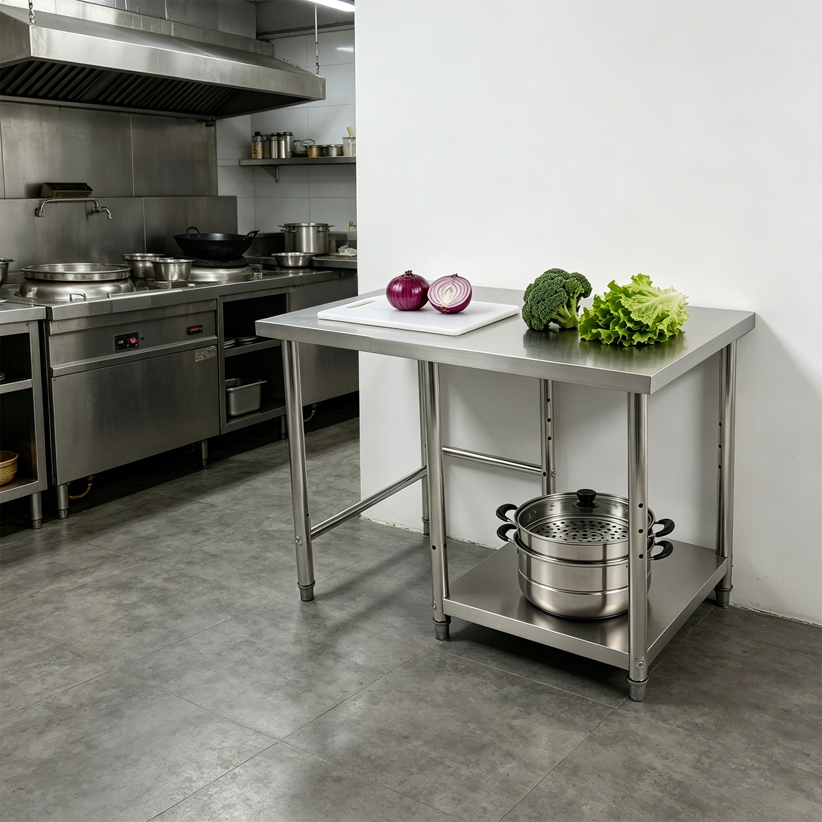 2 Tiers Stainless Steel Silver - مراجعة Commercial Kitchen In Home وسعره