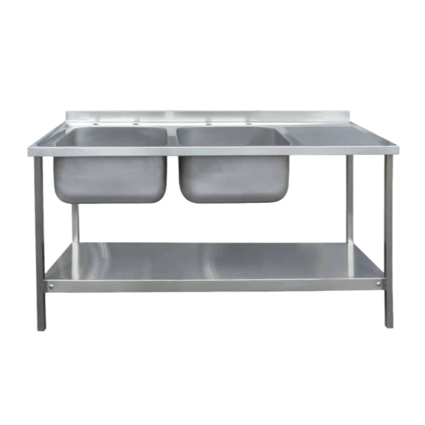 Commercial Restaurant Kitchen  - مراجعة Commercial Kitchen Double Sink وسعره