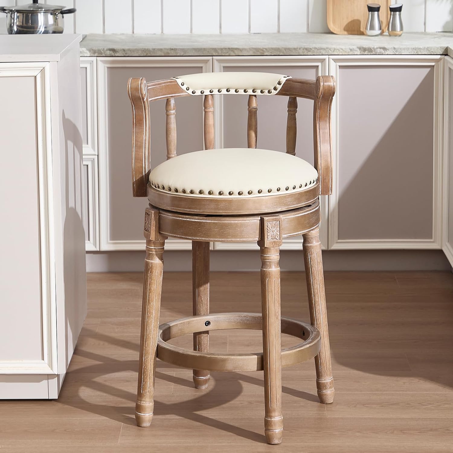 Cow top Leather Wooden Bar Sto - مراجعة Commercial Kitchen Counter وسعره