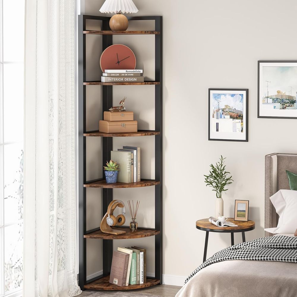 Rustic 6-Tier Bookshelf - 70.9 - مراجعة Commercial Kitchen Small Space وسعره