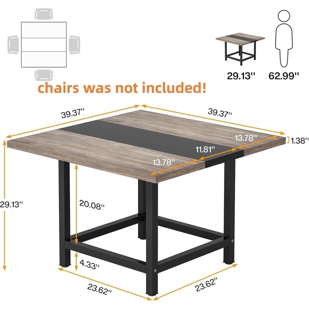 39.4 Square Wooden Dining Tabl - مراجعة Commercial Kitchen Small Space وسعره