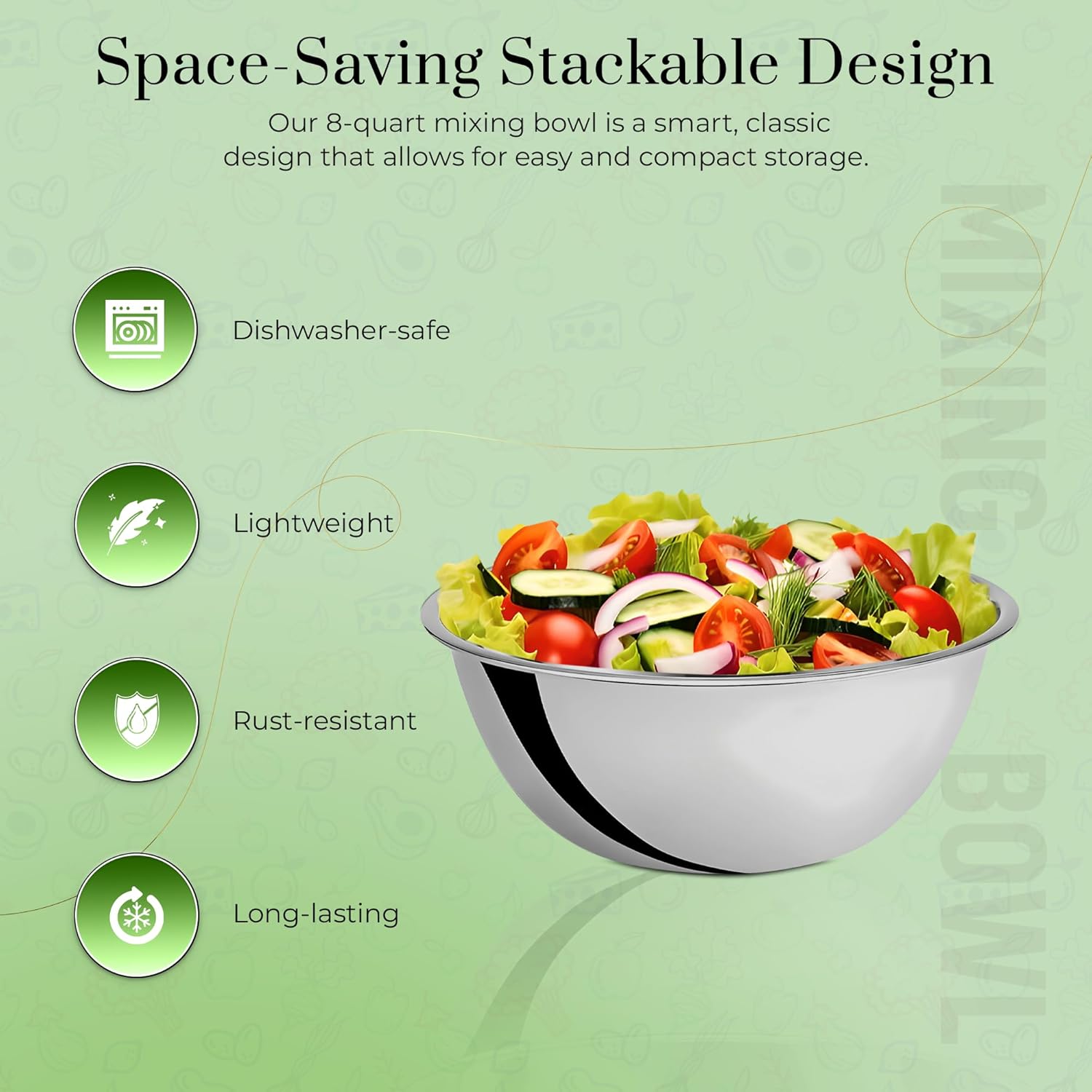 Stainless Steel Mixing Bowls 8 - مراجعة Commercial Kitchen In Home وسعره