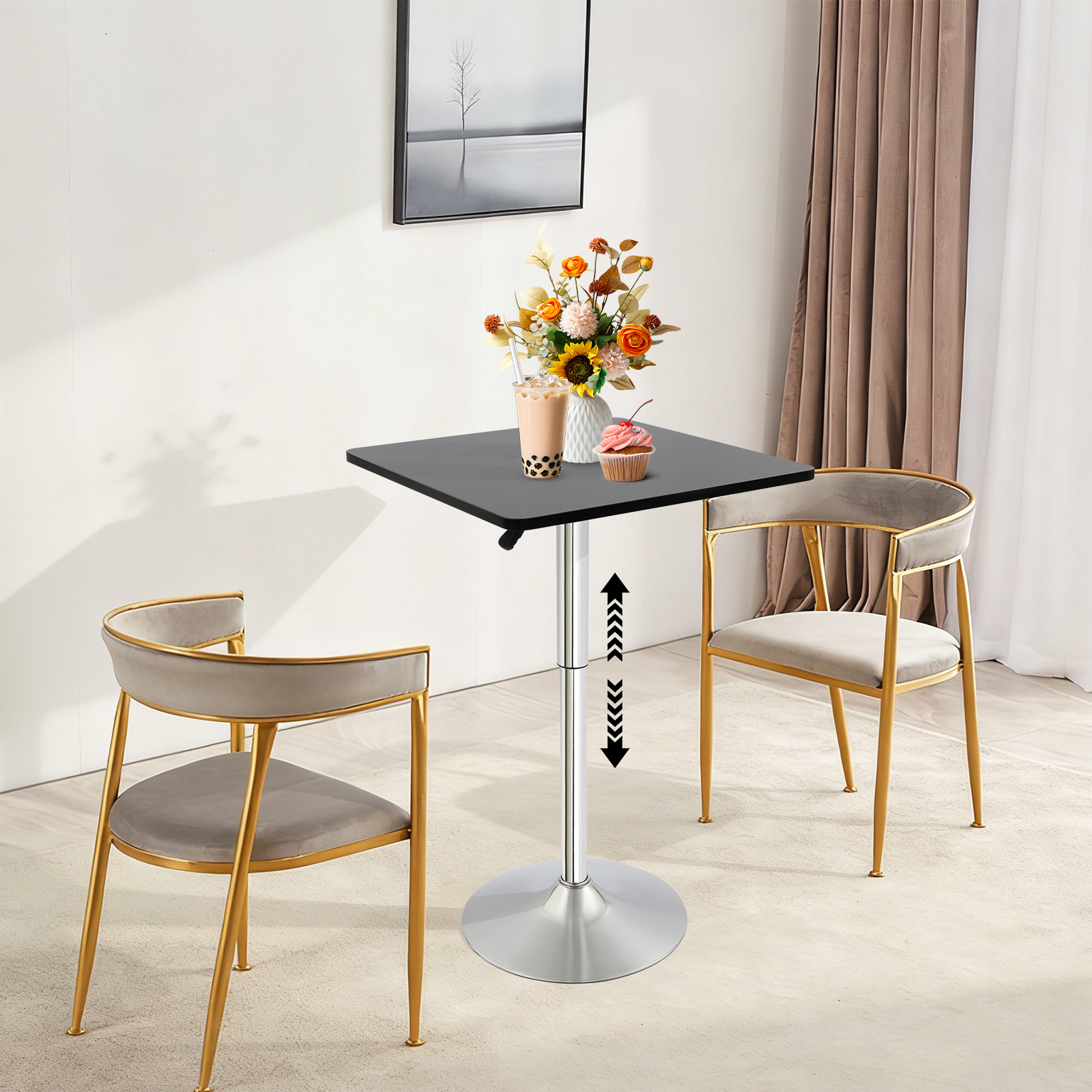 Adjustable Height Bar Table, M - مراجعة Commercial Kitchen Counter وسعره