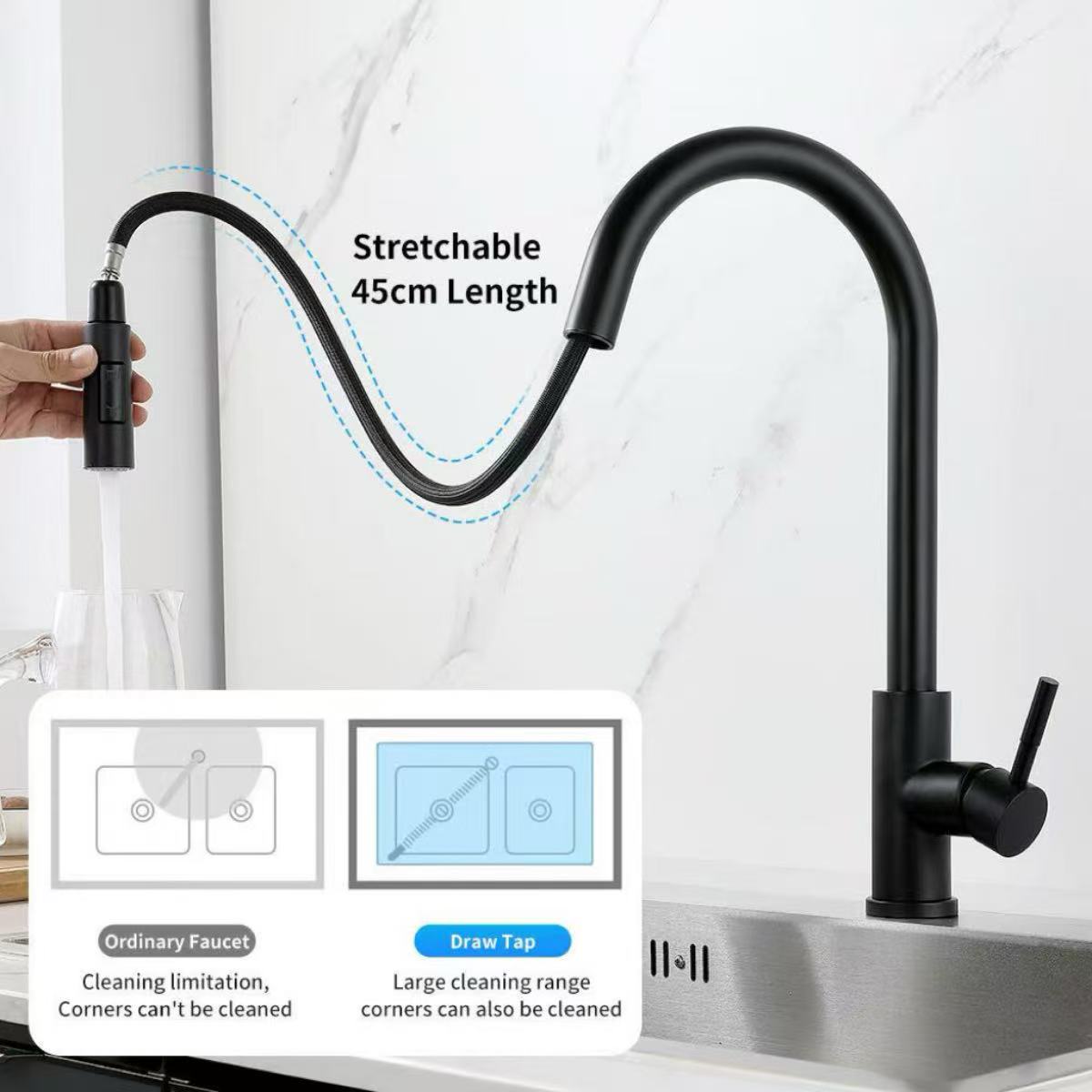 Kitchen Faucet Single Hole Pul - مراجعة Commercial Kitchen Mixer Tap وسعره