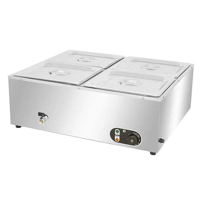 #4-pots Bain Marie commercial  - مراجعة Bain Marie Food Warmer وسعره
