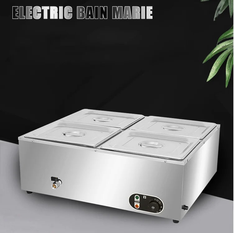 #4-pots Bain Marie commercial  - مراجعة Bain Marie Food Warmer وسعره