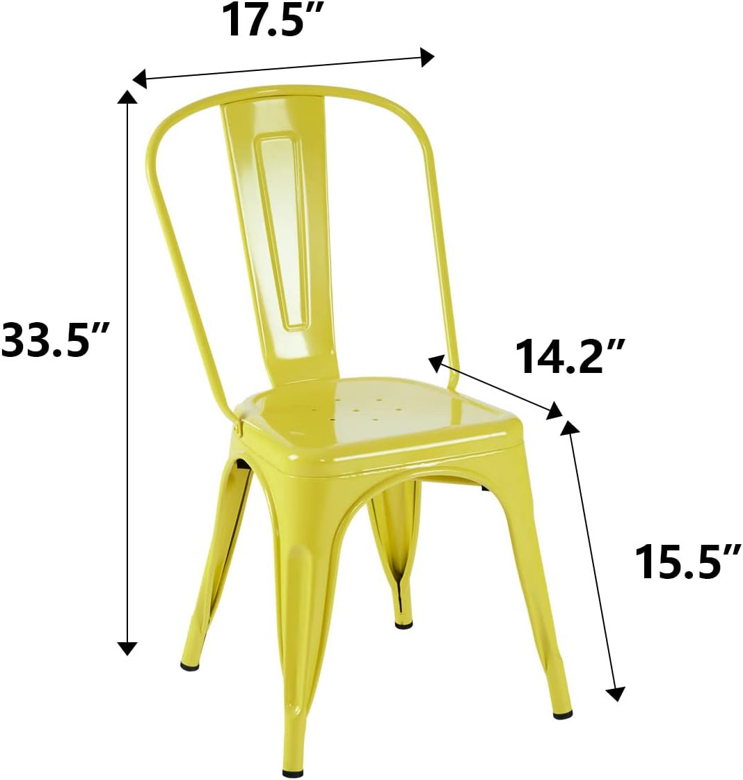 Metal Dining Chair Farmhouse T - مراجعة Commercial Kitchen Bench وسعره