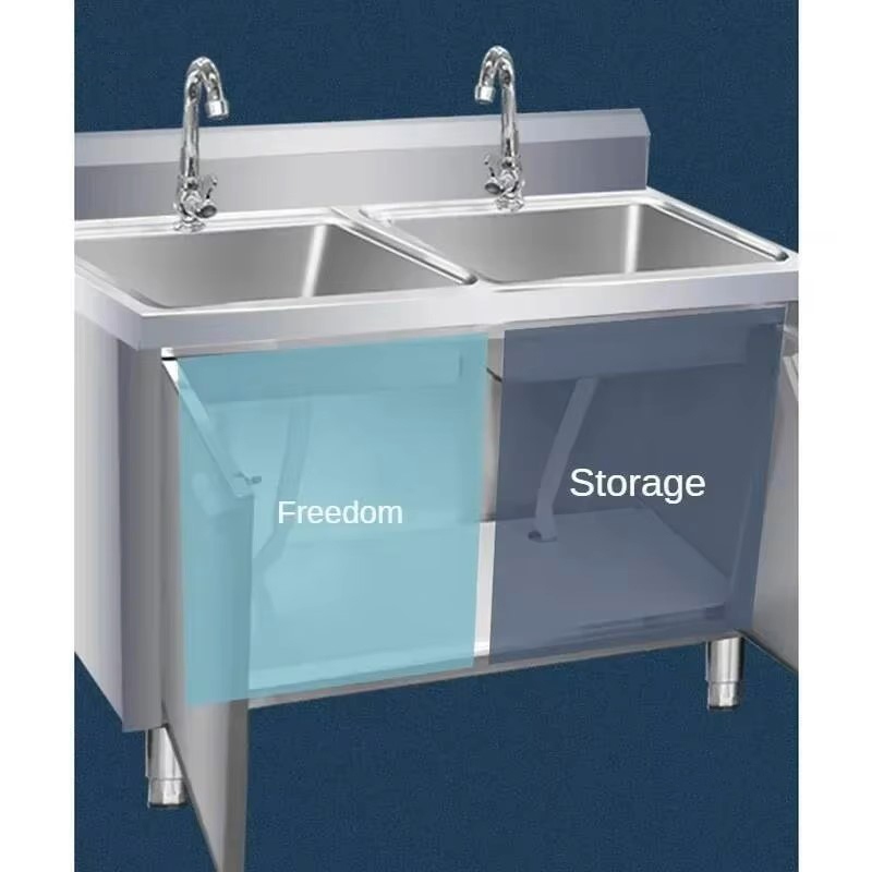 Commercial Metal Kitchen Sinks - مراجعة Commercial Kitchen Double Sink وسعره