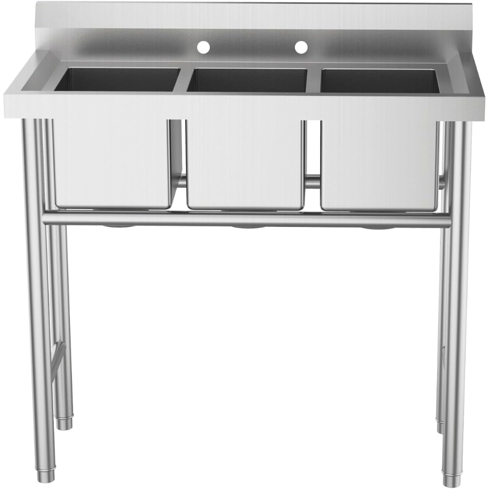 Commercial Triple Bowl Kitchen - مراجعة Commercial Kitchen Double Sink وسعره