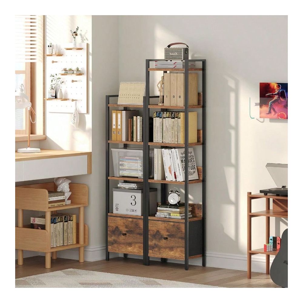 6Tier Bookcase With Drawer, Sm - مراجعة Commercial Kitchen Small Space وسعره
