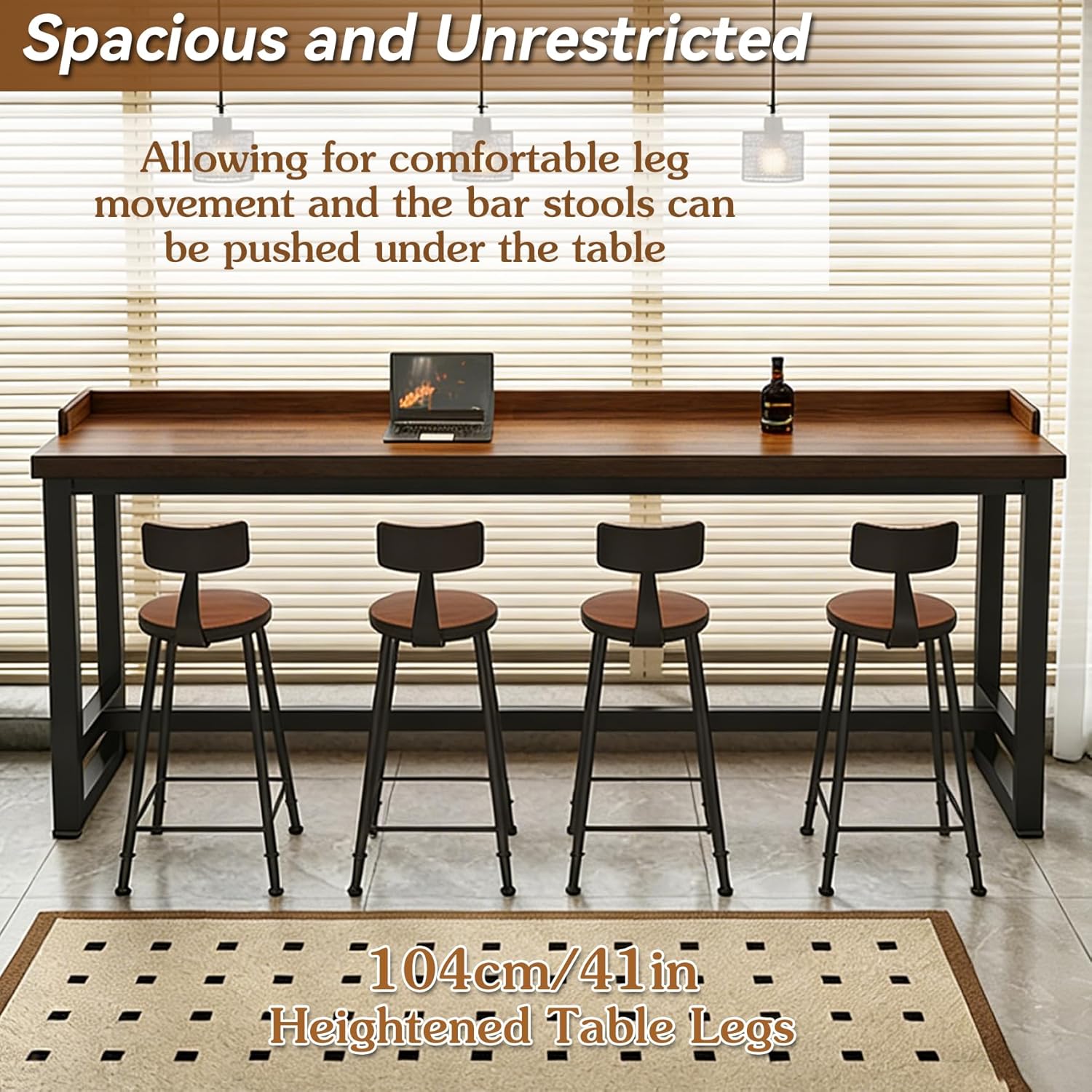 Narrow Counter Height Bar Tabl - مراجعة Commercial Kitchen Small Space وسعره