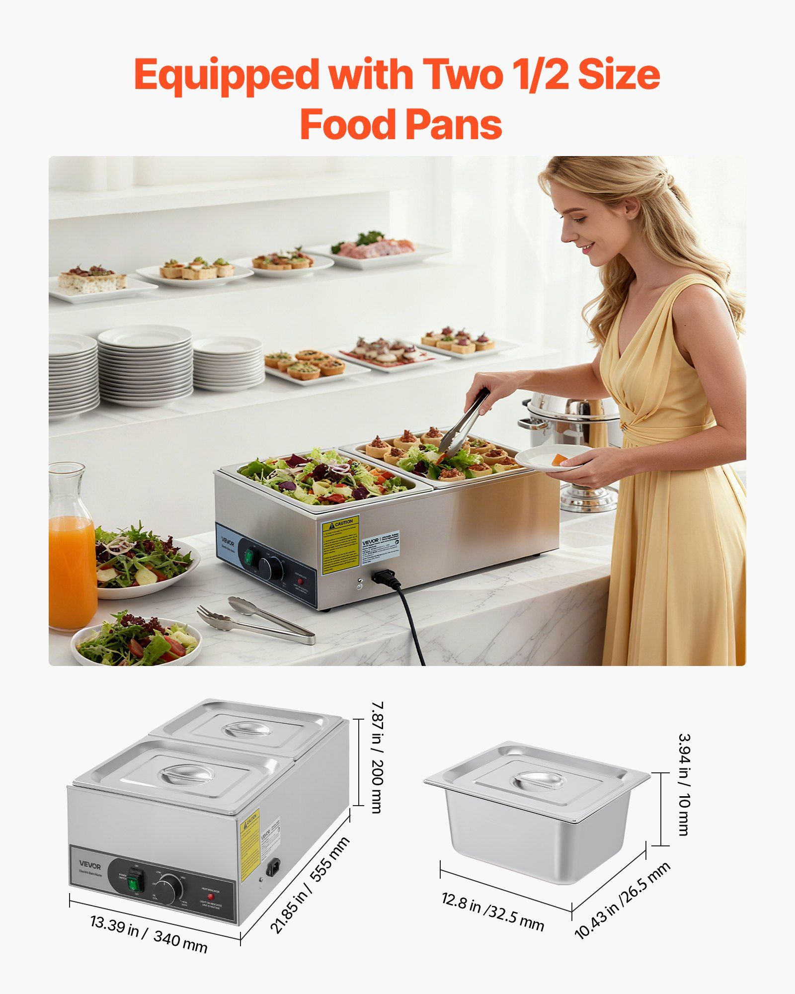 Commercial Food Warmer, 1200W  - مراجعة Bain Marie Food Warmer وسعره