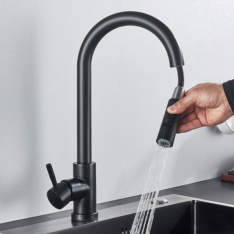 Black Kitchen Faucet Flexible  - مراجعة Commercial Kitchen Mixer Tap وسعره