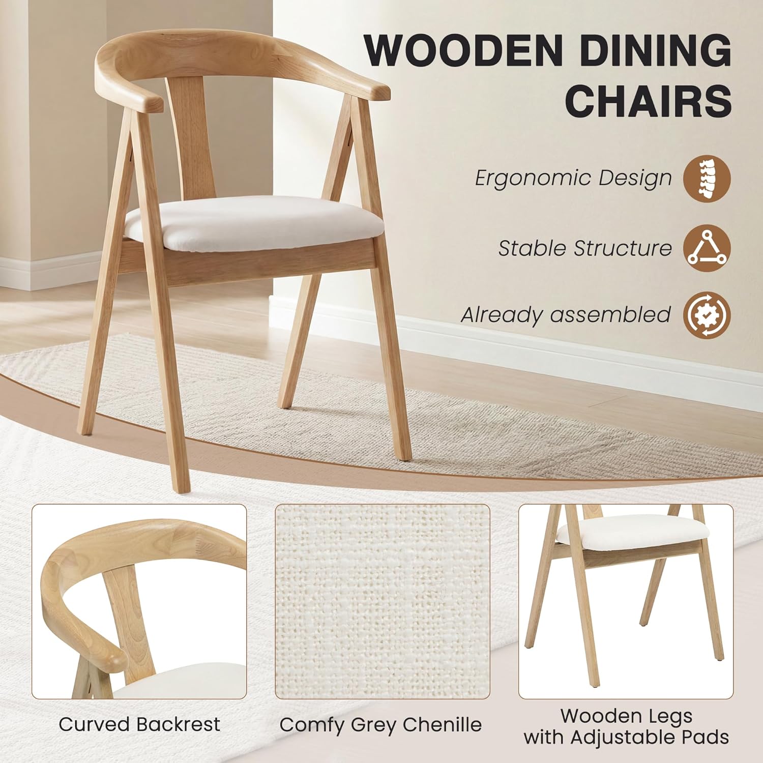 Wooden Folding Chair Cushioned - مراجعة Commercial Kitchen Small Space وسعره