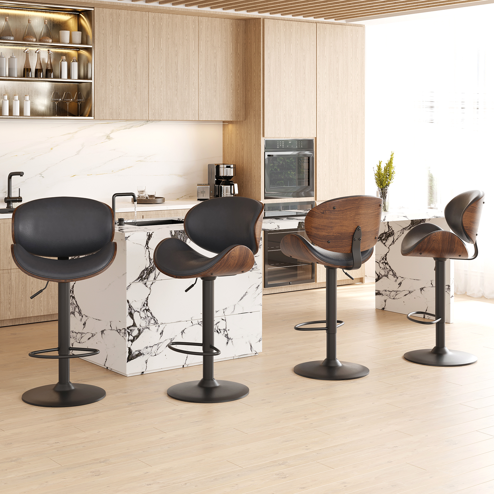 Farini Set of 2 Swivel Bar Sto - مراجعة Commercial Kitchen Counter وسعره