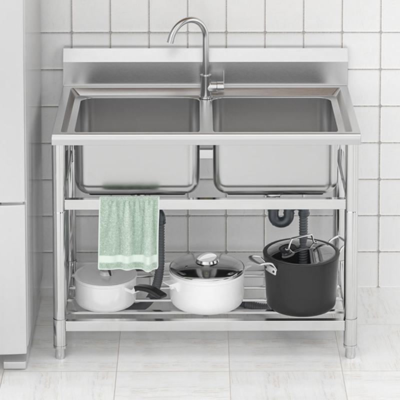 2026-stainless steel pool kitc - مراجعة Commercial Kitchen Double Sink وسعره