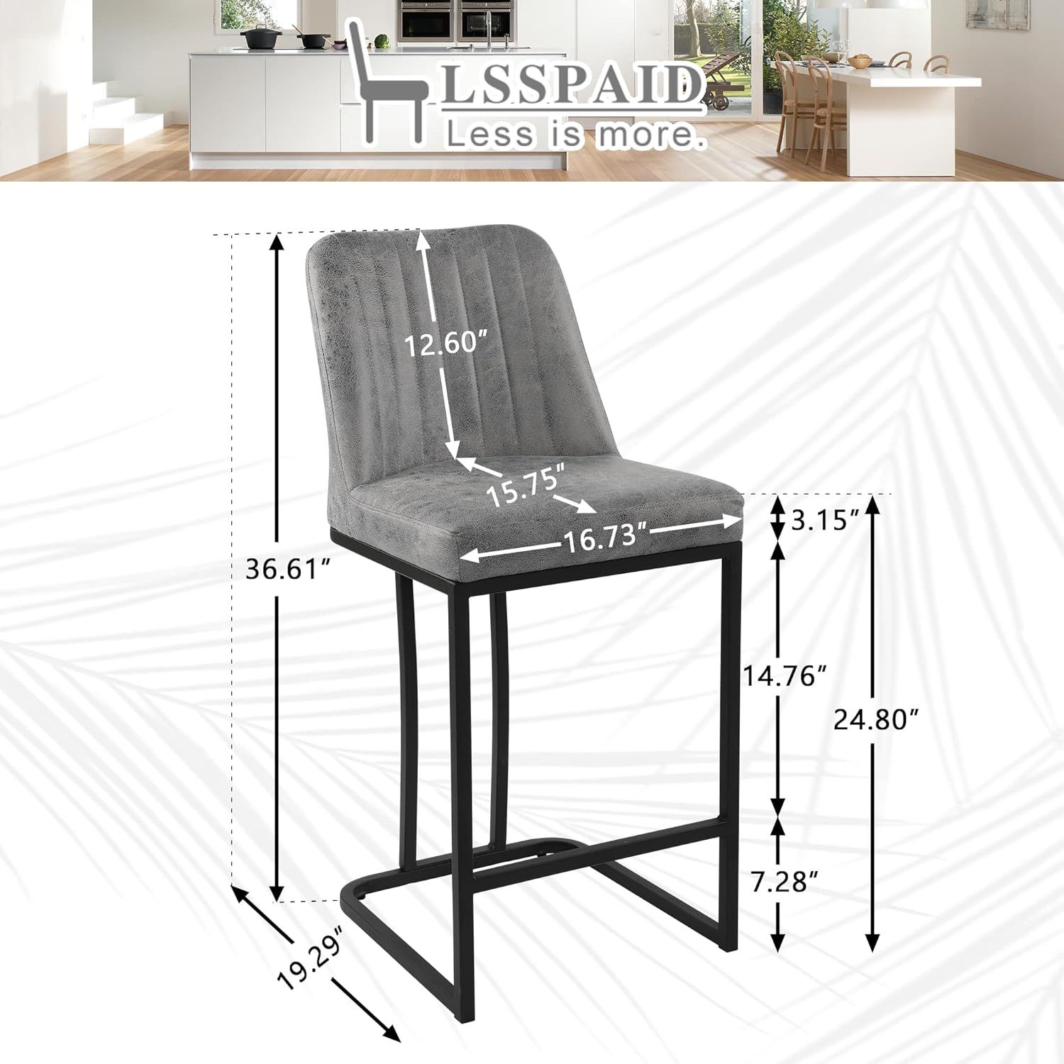 24.8 inch Bar Stools Set of 4, - مراجعة Commercial Kitchen Counter وسعره