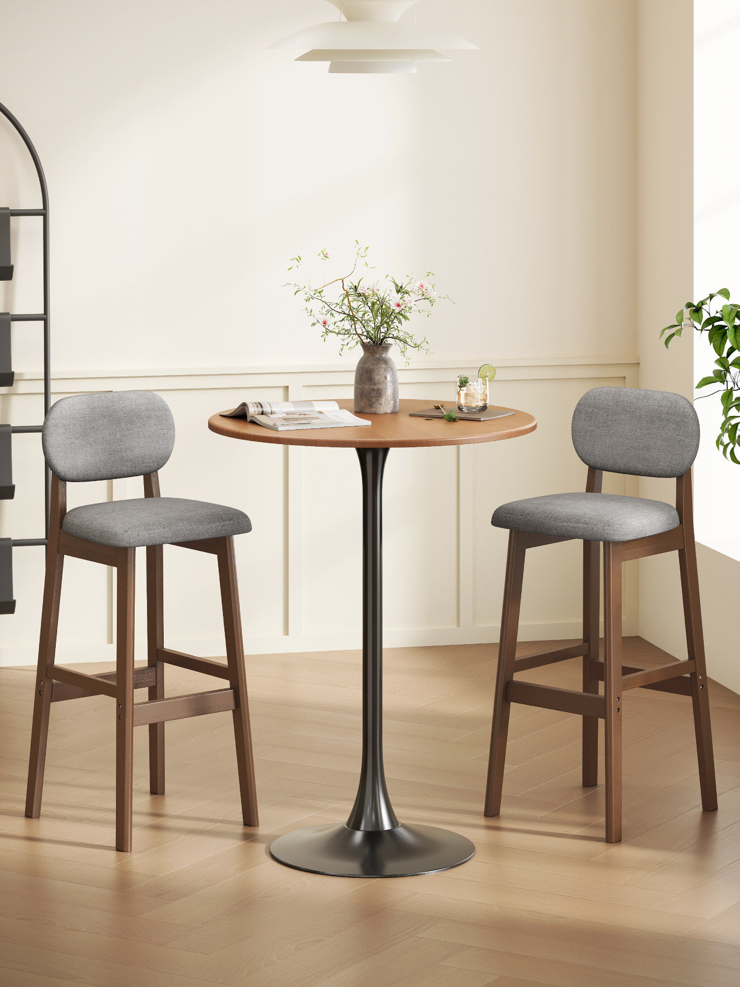 Modern Round Bar Table with Hi - مراجعة Commercial Kitchen Small Space وسعره