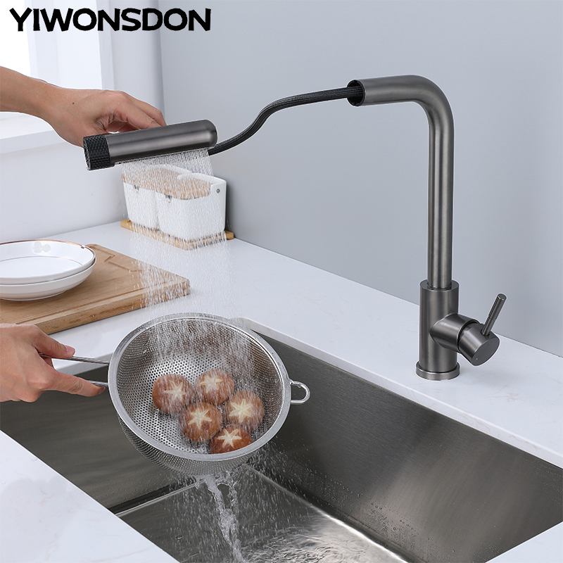 6 Mode Gray Kitchen Faucets Pu - مراجعة Commercial Kitchen Mixer Tap وسعره