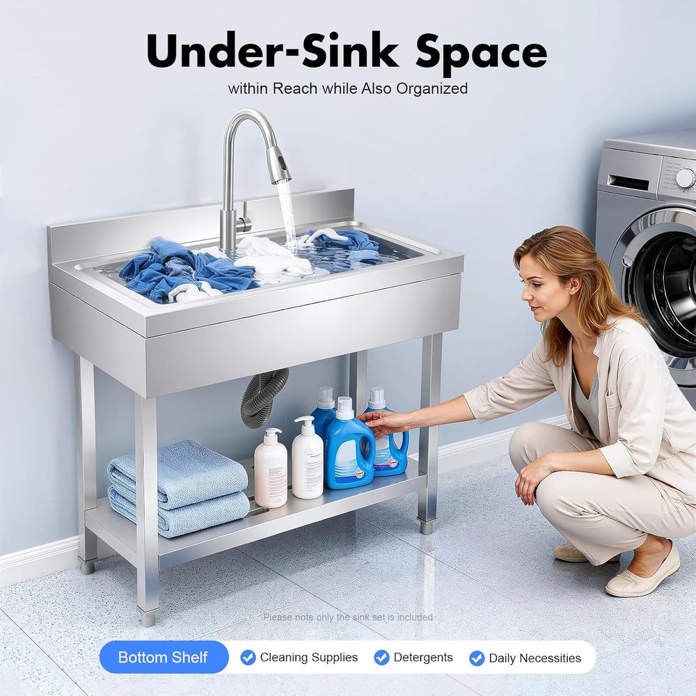 Commercial Grade Stainless Ste - مراجعة Commercial Kitchen Mixer Tap وسعره