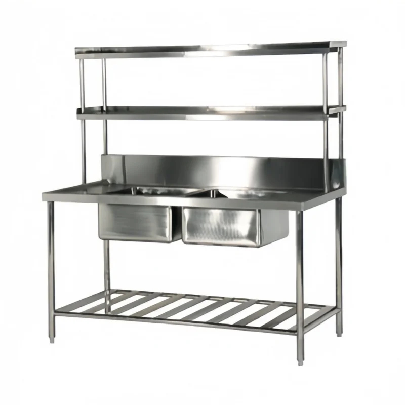 Sink Double Bowl Commercial St - مراجعة Commercial Kitchen Double Sink وسعره