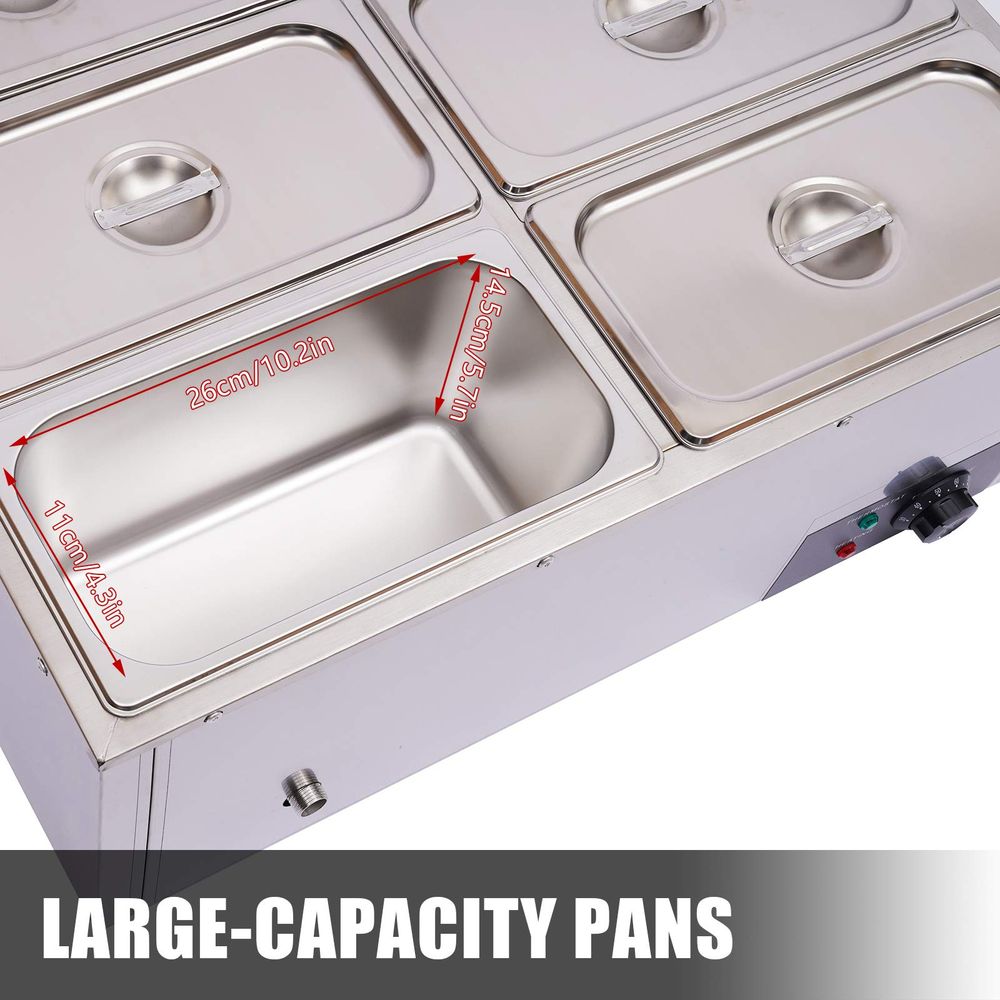 850W Commercial Electric Food  - مراجعة Bain Marie Food Warmer وسعره