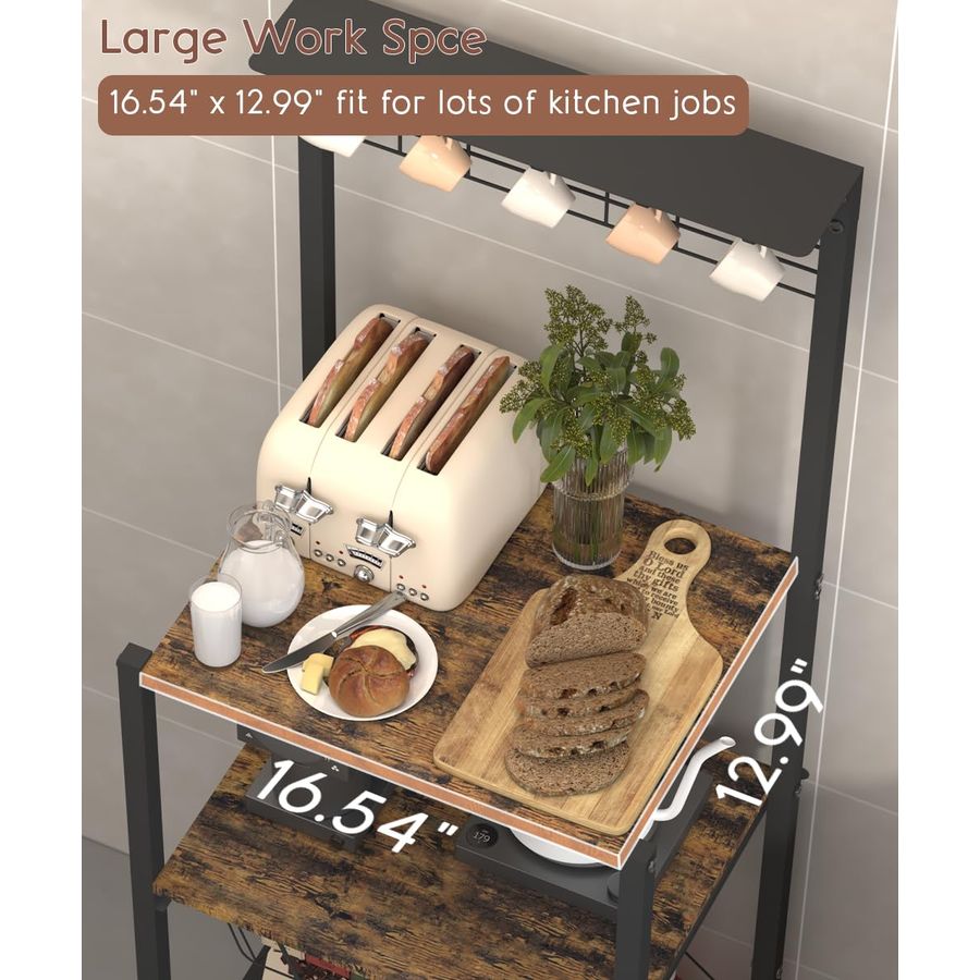 4 Tier Coffee Bar Station, Cor - مراجعة Commercial Kitchen Small Space وسعره