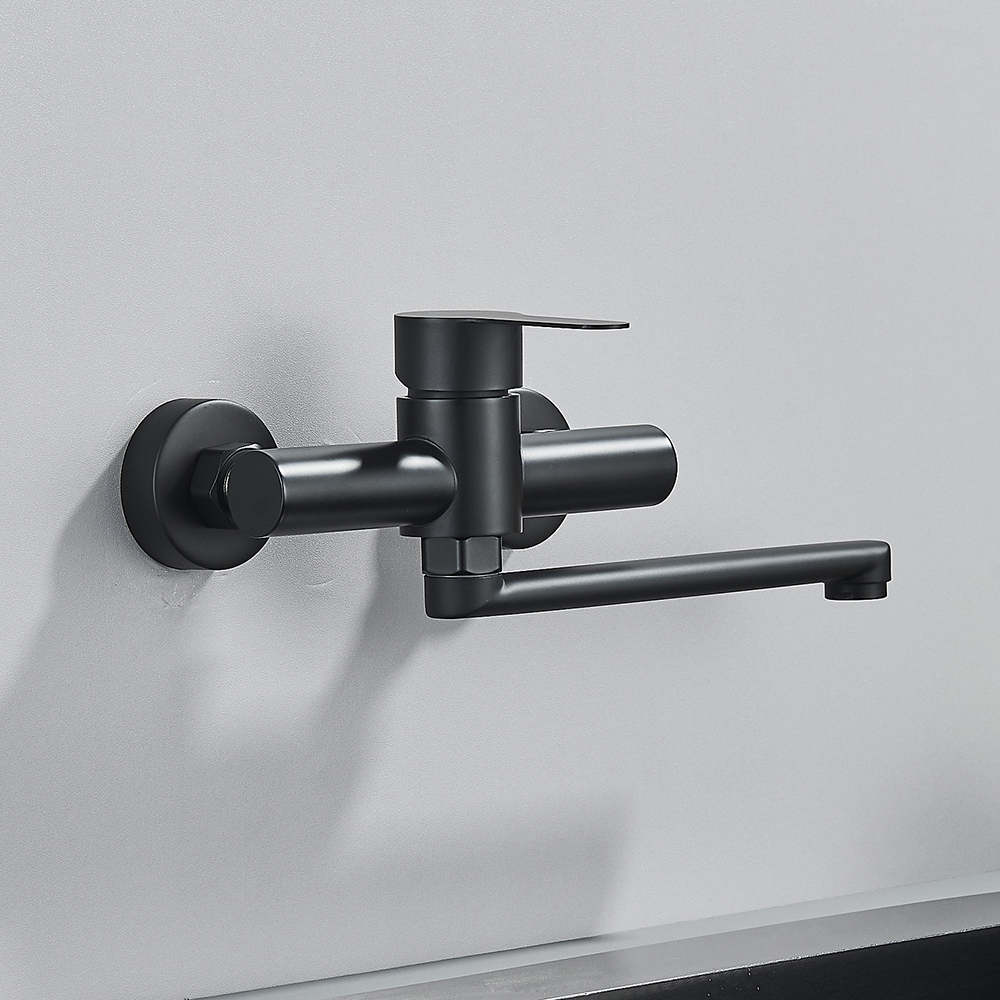 Black Wall Mounted Kitchen Fau - مراجعة Commercial Kitchen Mixer Tap وسعره