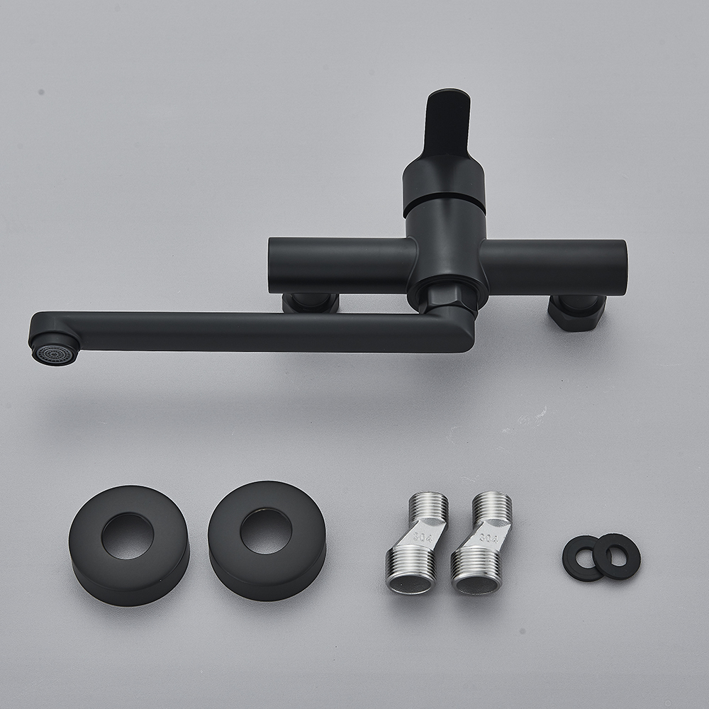 Black Wall Mounted Kitchen Fau - مراجعة Commercial Kitchen Mixer Tap وسعره