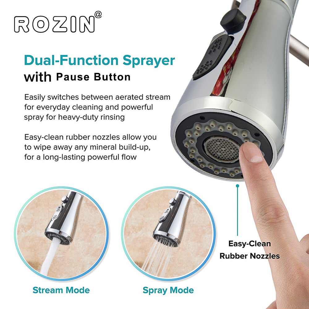 Rozin Black Kitchen Faucet Sin - مراجعة Commercial Kitchen Mixer Tap وسعره