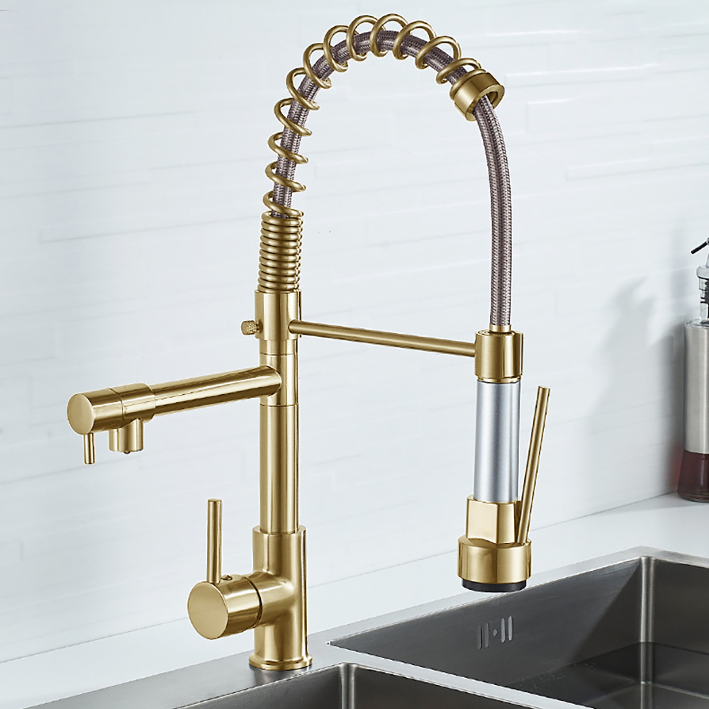 DQOK Black Brushed Spring Pull - مراجعة Commercial Kitchen Mixer Tap وسعره
