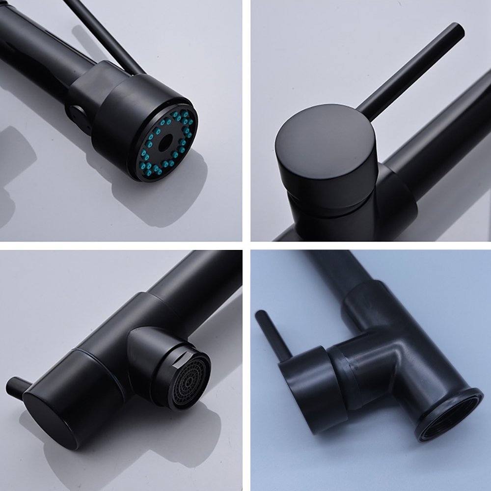 DQOK Black Brushed Spring Pull - مراجعة Commercial Kitchen Mixer Tap وسعره