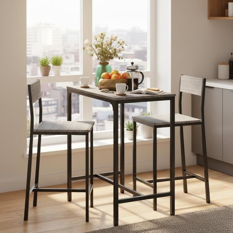 3 Piece Bar Table and Chairs,  - مراجعة Commercial Kitchen Small Space وسعره