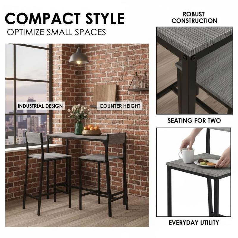 3 Piece Bar Table and Chairs,  - مراجعة Commercial Kitchen Small Space وسعره