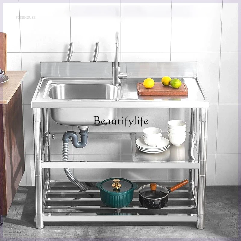 Thickened Modern Kitchen Sinks - مراجعة Commercial Kitchen Double Sink وسعره