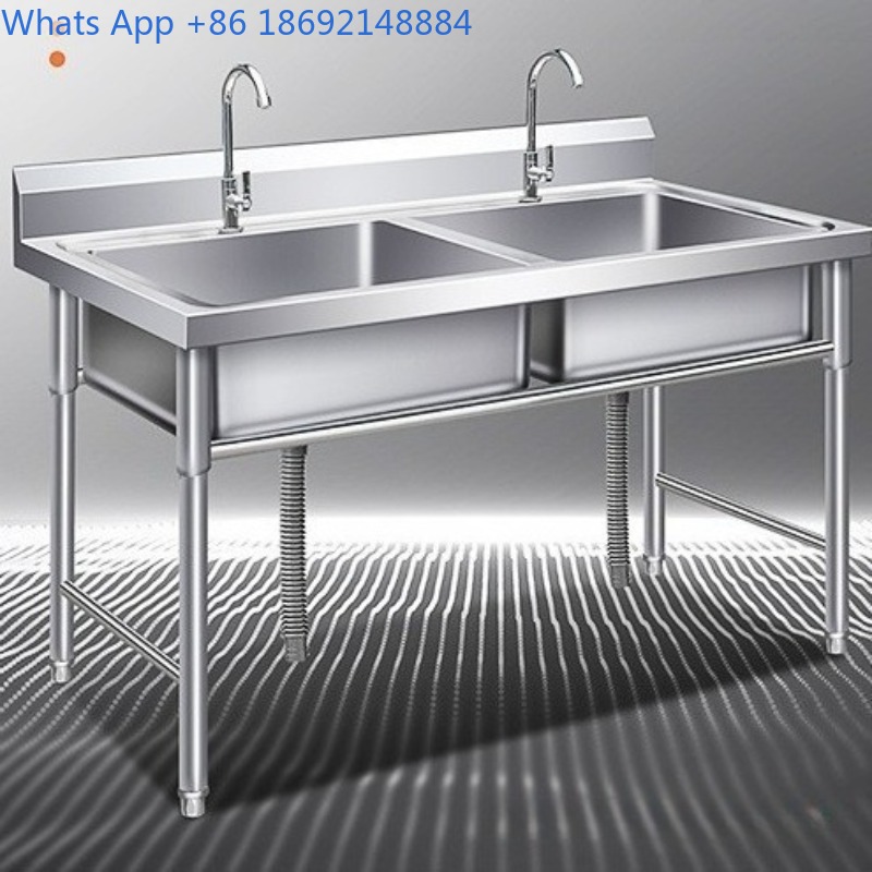 Commercial Stainless Steel Sin - مراجعة Commercial Kitchen Double Sink وسعره