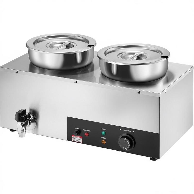 Electric Soup Warmer, Dual 7.4 - مراجعة Bain Marie Food Warmer وسعره