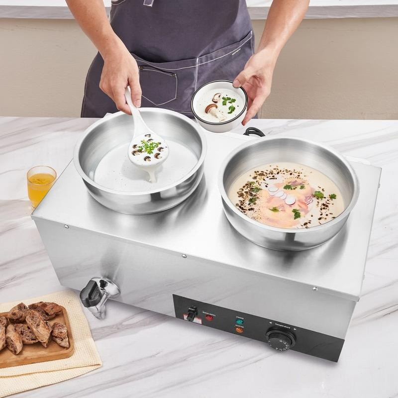 Electric Soup Warmer, Dual 7.4 - مراجعة Bain Marie Food Warmer وسعره