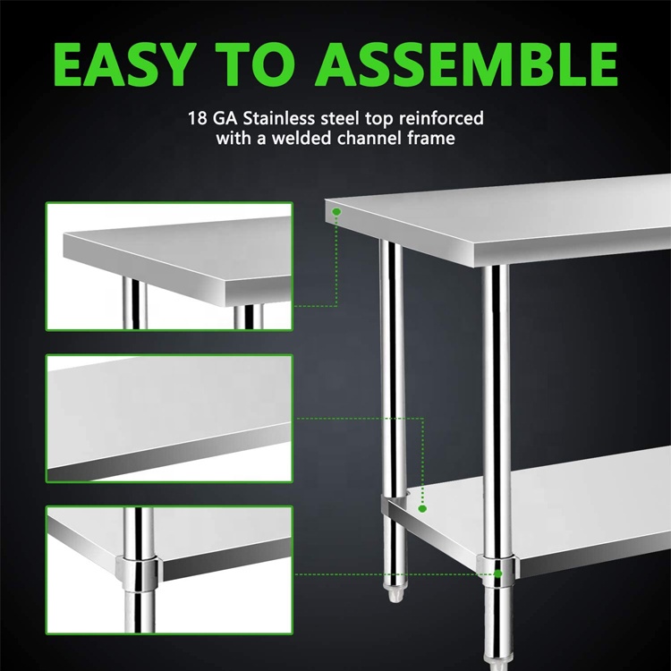 201/304 Adjustable Height Stai - مراجعة Commercial Kitchen Bench وسعره