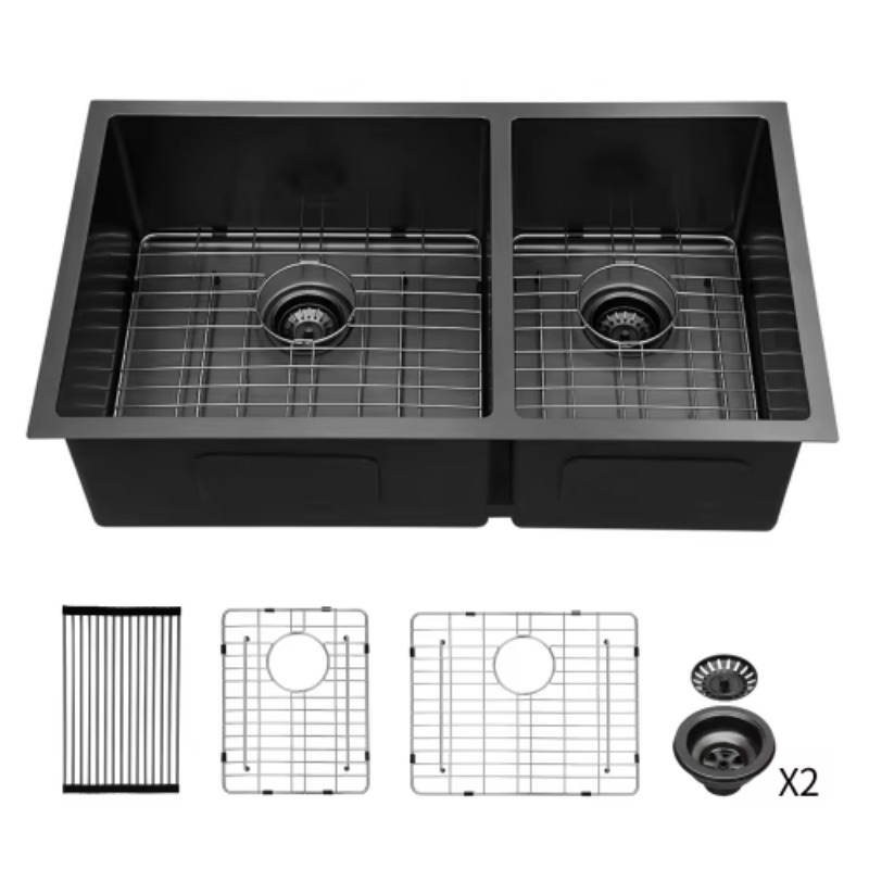 ATV Modern Large Double Bowl K - مراجعة Commercial Kitchen Double Sink وسعره