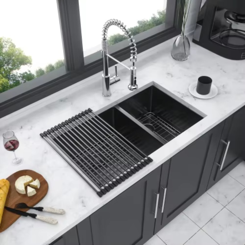 ATV Modern Large Double Bowl K - مراجعة Commercial Kitchen Double Sink وسعره