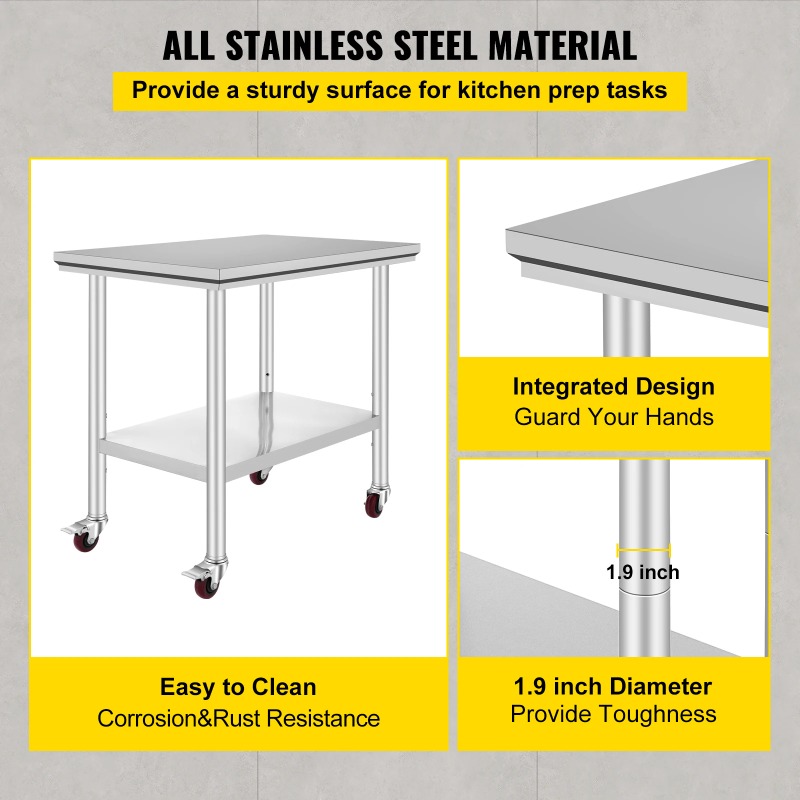 【Premium】SucceBuy Stainless St - مراجعة Commercial Kitchen Bench وسعره