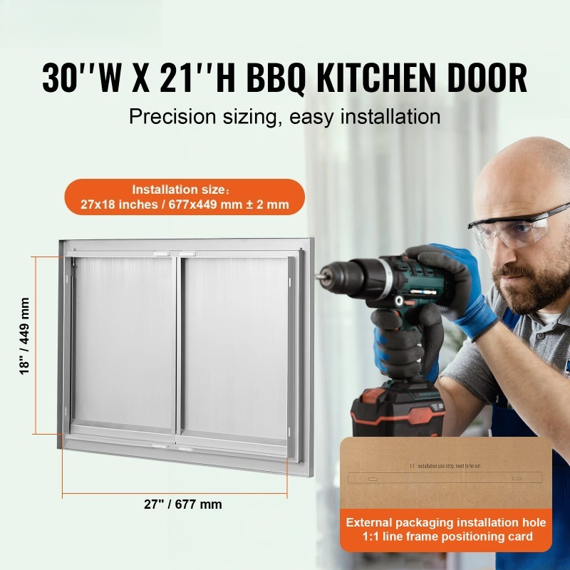 BBQ Access Door Stainless Stee - مراجعة Commercial Kitchen Wall Panel وسعره